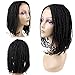 HAIR WAY Lace Front Braided Wigs Bob Style for Black Women Glueless Senegalese 2x Twist Braided Lace Bob Wigs with Baby Hair for Daily Wear Half Hand Tied 16inches (1b)