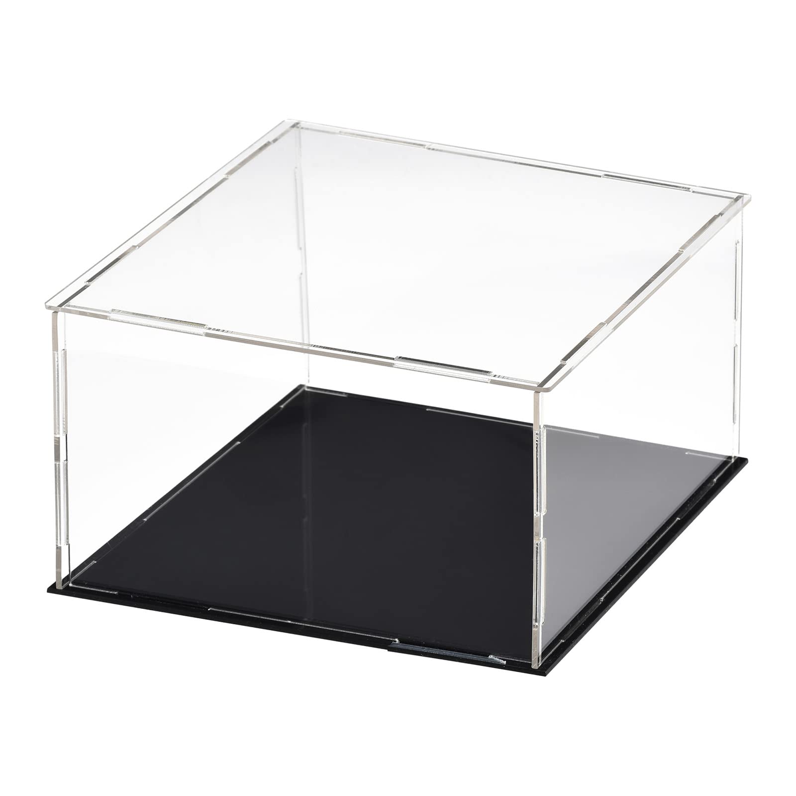 DMiotech 1 Pack Acrylic Display Case Box Transparent Dustproof Showcase, 7.9x7.9x3.9 Inch for Collectibles — image 1