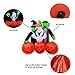 GOOSH Halloween Blow-up Inflatable Ghost in Pumpkin and Green Face Witch Combo for Halloween Outdoor Yard Decoration (5 Foot Tall)