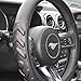 Motor Trend 100% Odorless Car Steering Wheel Cover - Comfort Cushion Grip, Black, Strandard (14.5 to 15.5 inch) (S706B)