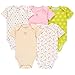 Wan-A-Beez 5 Pack Baby Girls' and Boys' Newborn and Infant Cotton Short Sleeve Bodysuits
