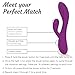 Sweet Vibrations, The Perfect Match | Flexible Rabbit Vibrator, Sex Toy for Women & Couples, G Spot, and Clitoral Stimulator Vibrator (Lavender)