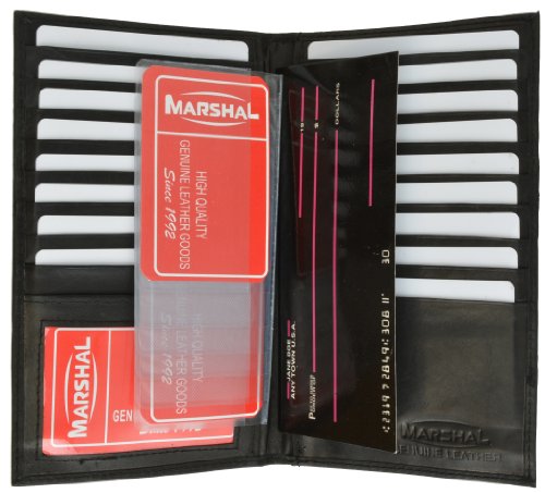 New High End Leather Bifold Credit Card Holder #1529CF Black