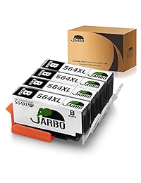 JARBO - Cartucho de tinta compatible con HP 564XL, utilizado en HP Photosmart 5520 6520 7520 5510 6510 7510 7525 B8550 HP Premium C309A C410A HP Officejet 4620 HP Deskjet 3520, 4 Negro