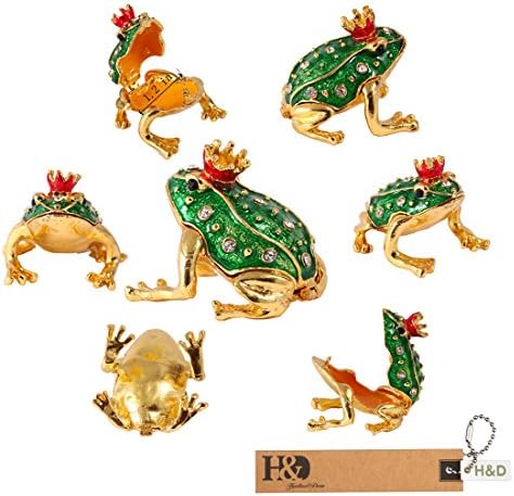Crystal Frog Trinket Holder: Hand-Painted Decor for Animal Lovers