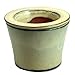 Self Watering Glazed Ceramic Pot - Beige - 6 3/8" x 5 1/2"