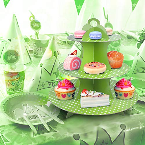 image for YEKOO Cupcake Stand 3 Tier Cupcakes Holders for Parties Baby Cardboard
