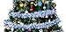 iPEGTOP 19.7ft Christmas Tinsel Garland, Classic Thick Colorful Reflections Shiny Sparkly Soft Party Hanging Tinsel Ornaments Ceiling Christmas Tree Decorations, 4 inch Wide - Blue