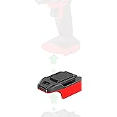 Adapter for Bauer 20V Tools - Compatible with Milwaukee M18 RED Batteries (Not V-18 Model) for Powering, No Charging Function, Red-Black, 1 Adapter Only