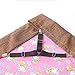 Korlon 4 Pcs Fasteners Holders Garters Adjustable Triangle Fitted Straps for Bed Sheets, Mattress Covers, Sofa Cushion-Black, One Size