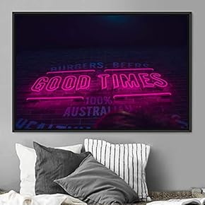 signwin Framed Canvas Wall Art Illuminated Words 3D...