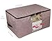 iwill CREATE PRO Household Storage Organizer Bag, Tidy Up your Closet, Sweaters, Comforters, Blankets, Sheet Sets Storage, Transparent Window, Double Side Zippers, Red