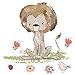 Kids Wall Decals Stickers Nursery Decor Baby Room Decor Nursery Wall Stickers Safari Woodland Scene for Baby Toddler Boys & Girls Rooms Peel and Stick Jungle Animal Stickers Elephant Baby Gift