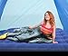 Milestone Double Flocked Air Mattress Bed, Blue