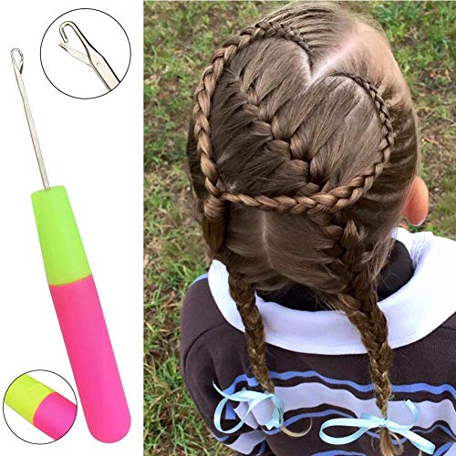 Latch Hook Crochet Needle Set BCMRUN 8Pcs Wooden Bent Latch Hook Hair