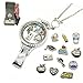 Dotiow 31'' Teacher Necklace Lanyard Badge Holders Floating Locket Pendant w/ 10pcs School Charms 12 Months Birthstone Memory Necklace for Women Teacher's Day Back to School Teacher Appreciation Gift
