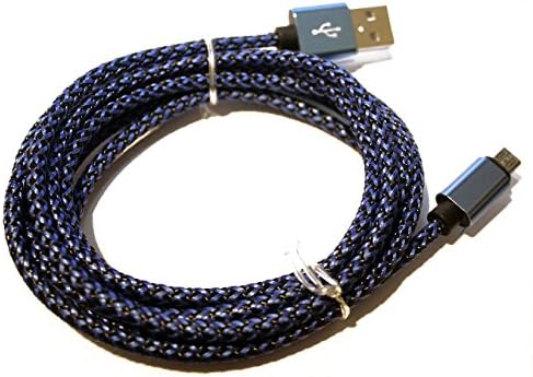 CrioWire Braided micro USB to USB Charging and Sync/Data Cable 6.5ft (USB-3 supported) (Blue)