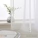 NICETOWN Sheer White Curtains for Bedroom - Rod Pocket Faux Linen Texture Sheer Voile Window Curtain Panel for Kitchen (White, 2-Pack, W55 x L45)