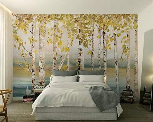 Custom Wallpaper White Birch Forest Painting Tv Background Wall Living Room Bedroom Background Murals 3d Wallpaper 440x270cm Buy Online At Best Price In Uae Amazon Ae