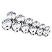 Longbeauty Pair Stainless Steel Cubic Zirconia Screw Stretcher Plugs 5/8