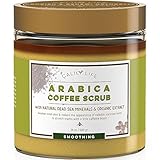 Calily Life Organic Arabica Coffee Scrub with Dead Sea Minerals, 24 Oz. - Achieve Smooth and Firm Skin - Deep Hydrating, Exfoliating and Cleansing - Helps for Wrinkles, Stretch Marks, etc.