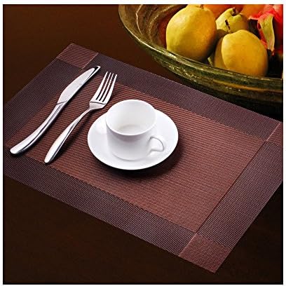 6-Pack, Placemats for Dinning Table, by Lynnwang Design (Brown)