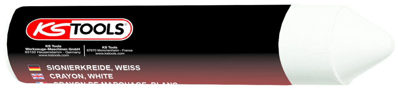 KS Tools 100.4050 Fluorescent Crayon - White (12 Pieces) 110mm