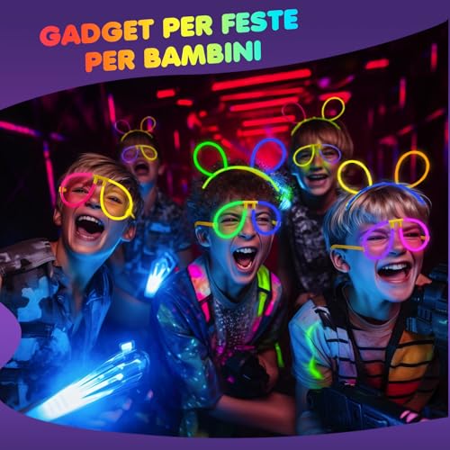 Ziitty Glow Glow Bracelets Fluorescent 7 Colours Neon Party Kit Children Adults Starlight 100 Glow Sticks and Connectors for Bracelets Glasses Gadgets for Comleanno Parties Carnival New Year 2026