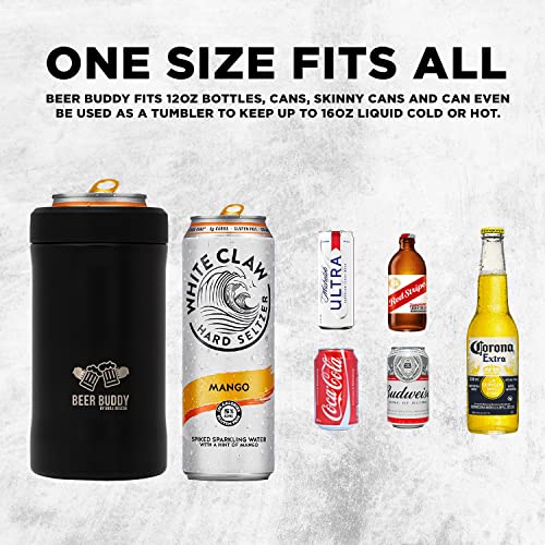 Beer Buddy Insulated Can Holder VacuumSealed Stainless Steel Beer