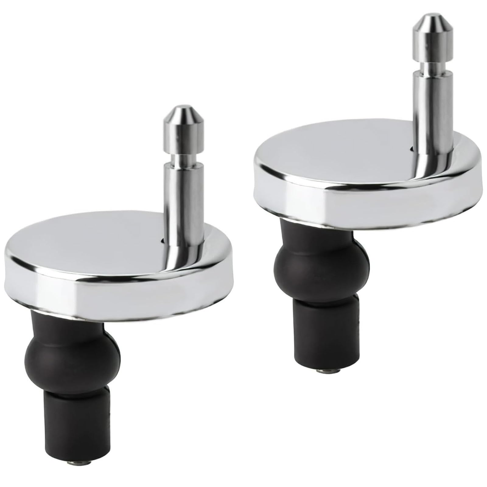 2Pcs Toilet Seat Fixings Kit Quick Release Toilet Seat Fittings, toilet seat hinges replacement Universal Soft Close Hinges Replacement for Toilet Blind Holes Stainless Steel WC Top Fixing Brackets wi