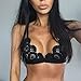GONKOMA Women's Camisole Lingerie Bandage Ultrathin Bra Crop Temptation Vest (S, Black)