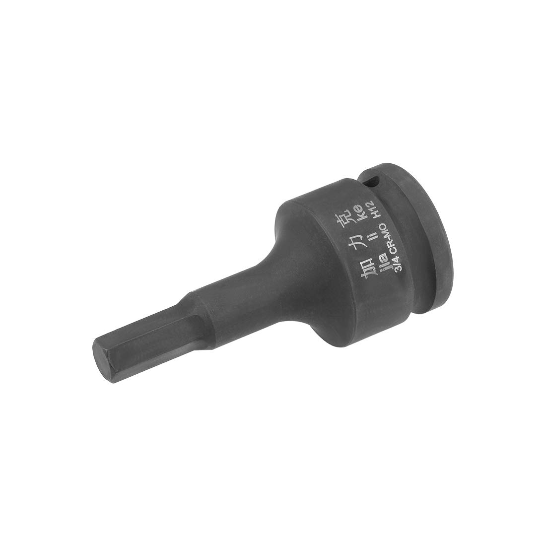 sourcing map 3/4" Drive x H12 (12mm) Impact Hex Bit Socket, Metric 4" Length, Cr-Mo Steel