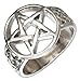 Stainless Steel Pentagram Ring with Celtic Knots