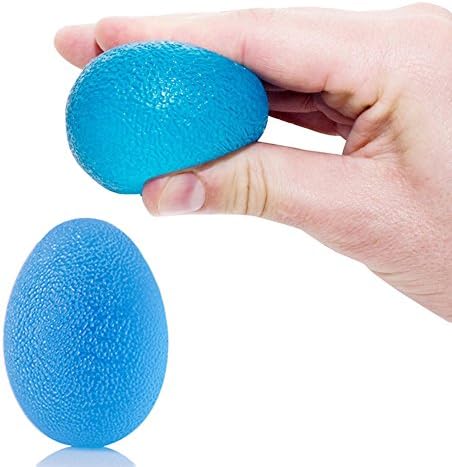 Egg-Shaped Transparent Silicone Grip Ball Hand Exercise Ball Finger Strengthener Squeeze Resistances For Hand Training Physical Therapy Injury Rehabilitation