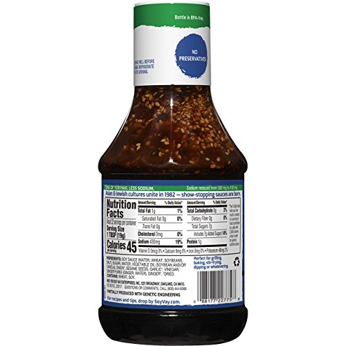 Soy Vay Veri Veri Teriyaki Less Sodium Marinade & Sauce, 21 Ounce Bottle