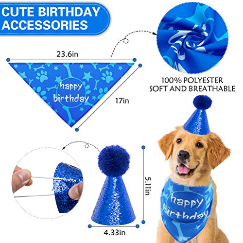 PUPTECK Dog Birthday Party Supplies Dog Birthday Bandana, Pet