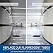HyperSelect T8 T10 T12 Glass 4ft LED Tube Light, 18W (40W Equiv.), Ballast Bypass, Fluorescent Replacement, High Output, 2000 Lumens, 5000K, Frosted, Garage, Warehouse - 6 Pack