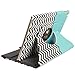 iPad Air 2 Case - E LV iPad Air 2 Case Cover SHOCK ABSORPTION (ROTATING STAND) PU LEATHER Case Cover for iPad Air 2 - [ZIGZAG]