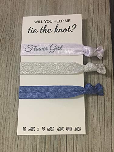 Custom Handmade Flower Girl Hair Ties Will You Help Me Tie The