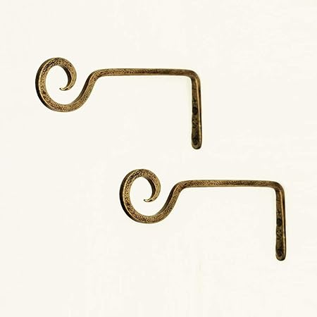 Sadhubela Set of Two - Hand Made Antique Golden Chrome Polished Iron Craft Diya Lantern/Planter Hanger