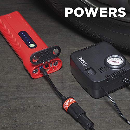 WEEGO 66.1 Jump Starting Power Pack with SPRING BONUS Weego 12V Air Pump for Inflatables, 600 Cranking Amps, New Model, Lithium Ion, 600 Lumen LED Flashlight, Quick-Charges Phones, Water Resistant - Thumbnail 5
