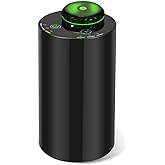 Waterless Diffuser for Essential Oil Nebulizer, 7 Colors LED Light, Battery Powered Mini Scent Air Machine, Aromatherapy Mist Diffuser for Home Room Car Office Black