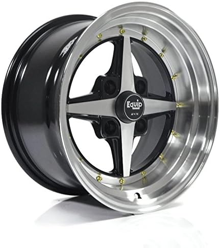 Jun Racing WORK EQUIP W3 Alloy Wheels Rim 15inch F8J R9J 4x114.3 ET0 Black/Machined Face&amp;Lip