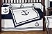 Sweet Jojo Designs 9-Piece Anchors Away Nautical Navy and White Boys Baby Bedding Crib Set