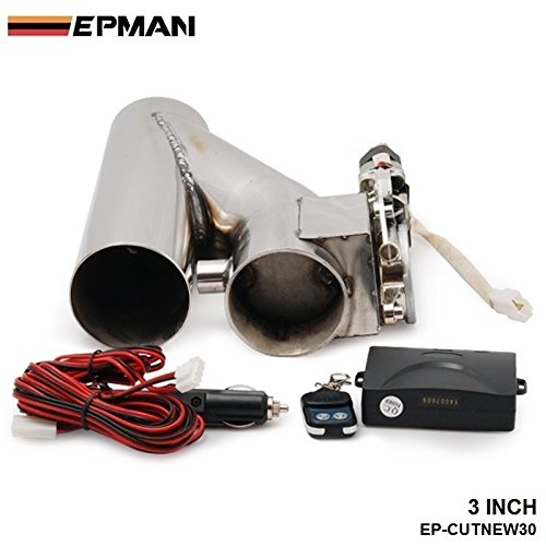 Buy EPMAN 3" Stainless Steel Motorized Electric Exhaust Cutoff Bypass