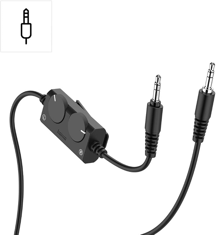 TV Kopfhörer mit Kabel, 6m, getrennte Lautstärkeregelung Links/rechts