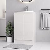 BELOFAY Denvor White 500mm Floor Standing Bathroom Vanity Unit with Basin view 1