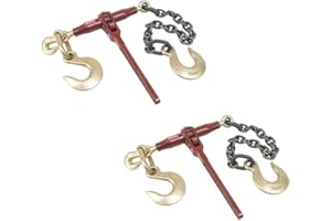 Mytee Products (2 Pack) Ratchet Pro Binder w/ 3/8" Grab & 1/2" Sling Hook, & 2' G8 Chain & 1/2" Sling Hook, 7100 WLL