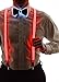 Neon Nightlife Men's Light Up LED Suspenders, Stripe, Extra Bright, One Size, Red