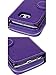 E LV Purse Case for Samsung Galaxy S6-2IN1 (CASE Cum Purse) PU Leather flip Wallet Bag Pouch Case Cover for Samsung Galaxy S6 - Purple